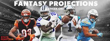Weekly projections do not include vor, adp, aav, or ecr rank. Stats Perform S Week 1 Fantasy Football Projections Stats Perform
