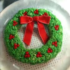 Christmas Rice Crispy Treats Rice Crispy Treat Christmas Wreath Me And Christmas Easy Christmas Treats Christmas Treats Rice Crispy Treats Christmas