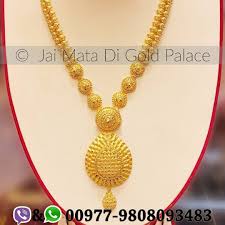 Jai Mata Di Gold Palace On Instagram Name Ranihaar Code 695 Weight Gram 47 20 Carat 24 Gold Jewellry Designs Gold Necklace Designs Gold Fashion Necklace