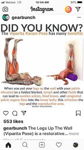 Did You Know Lying Down With Your Feet On The Wall And An Elevated Pelvis With A Blanket Or Foam Roller Underneath Helps Wi Yoga Benefits Exercise Yoga Fitness