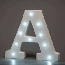 White Led Wooden Letter A Lights Sign 6 Inch Wooden Letters Stand Up Light Up Letters Light Letters Led Lights