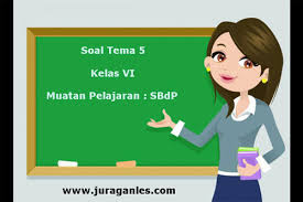 Soal Tematik Kelas 6 Tema 5 Kompetensi Dasar Sbdp Dan Kunci Jawaban Juragan Les
