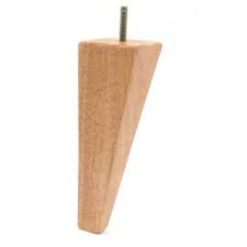 Leg Daddy 7 French Natural Finish Tapered Slanted Wooden Sofa Leg