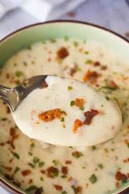 Easy Potato Bacon Soup Made With Instant Mashed Potatoes Potato Bacon Soup Instant Mashed Potatoes Instant Mashed Potatoes Recipes