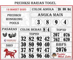 Prediksi Hongkong Kamis 19 Maret 2020 Prediksi Mbah Sukro Bocoran Togel Hk Sydney Rumus Jitu 21 Maret Buku Sydney