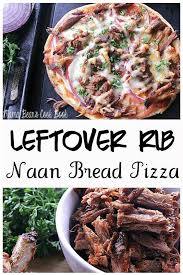 Leftover Rib Naan Bread Pizza Recipe Rib Recipes Rib Meat Leftovers Recipes