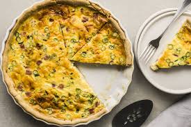A Perfectly Fluffy Swiss Cheese And Ham Quiche Recipe Quiche Recipes Swiss Cheese Quiche Cheese Quiche