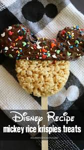 Disney Copycat Recipes Chocolate Dipped Mickey Rice Krispies Treats Disney Desserts Crispy Treats Krispie Treats