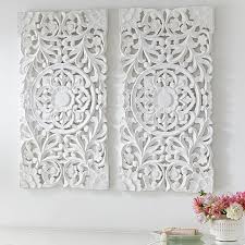 Lennon Maisy Ornate Wood Carved Wall Art Set Of 3 Carved Wall Art Carved Wall Decor Carved Wood Wall Art