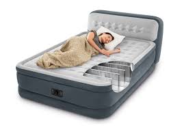 Intex 64448 King Size Inflatable Mattress Airbed With Headboard Ultra Plush Air Mattress Air Bed Mattress