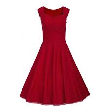 Vintage Swing Midi Dress Women 1950s Vintage Knee Length Party 30 Liked On Polyvore Featuring Dresses Red Cocktail Dress Swing Dress Vintage Red Dress