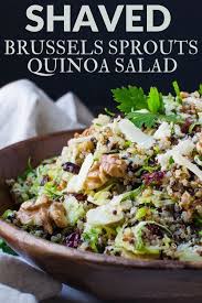 Shaved Raw Brussels Sprouts Cranberry Quinoa Salad Recipe Brussel Sprout Salad Brussel Sprouts Shredded Brussel Sprouts