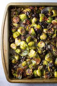 Roasted Brussels Sprouts With Bacon Parmesan Cheese Recipe In 2020 Brussel Sprout Recipes Roasted Brussels Sprouts Recipe Bacon Brussel Sprouts