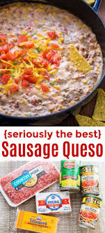 Sausage Queso Dip Recipe Food Queso Dip Recipes Recipes