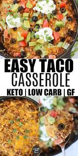 Keto Taco Casserole In 2021 Free Casserole Recipes Taco Casserole Zucchini Bread Recipes