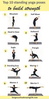 Add These 10 Yoga Poses To Your Daily Routine To Build Strength Improve Balance In 2020 Standing Yoga Poses Standing Yoga Yoga Poses For Back
