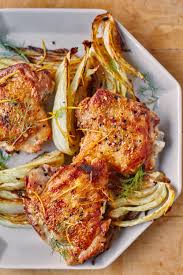 Recipe Roasted Chicken Thighs With Fennel Lemon Recipe Roasted Chicken Thighs Fennel Recipes Radish Recipes