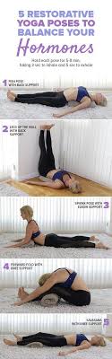 5 Restorative Yoga Poses To Balance Your Hormones Oefeningen Fitnessoefeningen Yoga Oefeningen