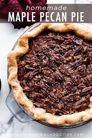 Deliciously Salted Maple Pecan Pie With A Butter Pie Crust And Made With Maple Syrup No Corn Syrup Pecan Pie Reci Maple Pecan Pie Pecan Pie Recipe Vegan Pecan