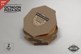 Customise tins color and place. Octagon Pizza Box Packaging Mockup Packaging Mockup Mockup Design Mockup Free
