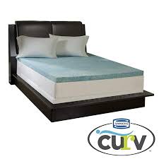 Simmons Curv 3 Inch Flat Gel Memory Foam Mattress Topper Aqua Full Review Memory Foam Mattress Topper Gel Memory Foam Mattress Foam Mattress Topper