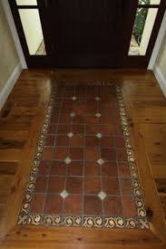 Wood Floor Inlay Design Wood Floor With Tile Inlay Design Ideas Pictures Remodel And Decor House Flooring Foyer Flooring Entryway Flooring