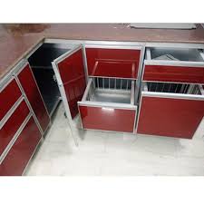 red aluminium kitchen cabinet, rs 1250