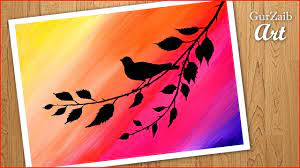 All the materials that are needed to complete this course are inexpensive and easy to buy. How To Paint Simple Painting Of Bird Sitting On Branch Poster Colors Step By Step Easy Drawing Youtube