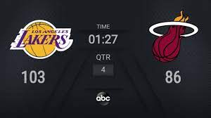 See more of nba on espn on facebook. Lakers Heat Game 6 Nba On Abc Live Scoreboard Nbafinals Presented By Youtube Tv Youtube