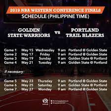 Lebron james taking the lakers to the nba finals is one of his best accomplishments yet. Game Schedule Nba Western And Eastern Conference Finals 2019