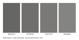 For example, rgb(0, 0, 255) is rendered as blue, because the blue parameter is set to its highest value (255) and the others are set to 0. Dark Silver Color Scheme Gray Schemecolor Com