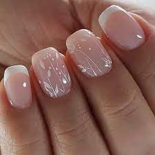 Simple nail designs for short nails without nail art tools. Plain Simple Lovely Nail Art Wedding Floral Nails Bridal Nail Art
