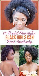 For this style, just add hair jewelry for a formal look. 23 Bridal Hairstyles That Look Great On Black Women Natural Hair Wedding Natural Hair Styles Hair Styles