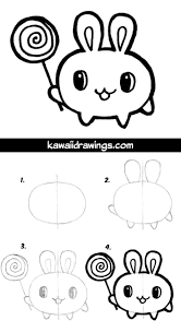 How To Draw Cute Bunny Easy Drawing Tutorial Great For Drawing With Kids Kawaii Howtodraw Kids Cute Easy Drawings Kawaii Drawings Cute Drawings For Kids