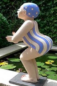 Schwimmerin Keramikskulptur Tonskulpturen Keramik