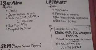 Lowongan kerja tahun 2021 lowongan kerja sma smk d3 s1 loker terbaru semua jurusan lowongan bank lowongan bumn lowongan cpns dapatkan info lowongan kerja setiap harinya secara gratis, cukup dengan follow sosial media kami dan. Lowongan Kerja Perawat Kesmas Administrasi Di Klinik Mata Edc Nganjuk Jatim