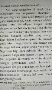 Kutipan Buku Nonfiksi Tersebut Merupakan Unsur Bagian A Daftar Isi B Kata Brainly Co Id