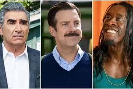 Rolin jones, ron fitzgerald, robert downey jr., susan downey, amanda burrell, joe horaceck, tim van patten synopsis: Golden Globes Predictions Best Tv Actor Comedy Eugene Levy And Jason Sudeikis In A Nice Guy Rumble