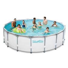 Summer Waves Elite 16 X48 Elite Frame Pool Grey 16 Feet Above Ground Swimming Pools Splash Swimming Pool Summer Waves