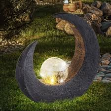 Led Mondsichel Solar Lampe Garten Steh Boden Beleuchtung Glas Kugel Leuchte Veranda Weg Terrasse E Solarkugeln Garten Solarleuchten Garten Kugelleuchten Garten