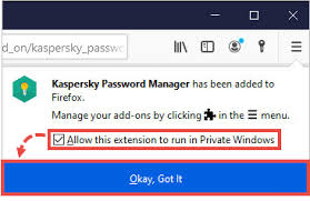 How To Install The Kaspersky Password Manager Extension In The Private Browsing Mode
