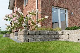 Terrassenbegrenzungen Errichten Mit Siola Mini Muschelkalk Mauersteine Mauerstein Gartentreppe Mauer