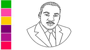 How To Draw Martin Luther King Jr How To Draw And Color Martin Luther King Jr Martin Luther King Jr Drawings Martin Luther King