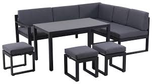 Dining Loungeset Aus Aluminium Stahl Mit Kissen Lounge Mobel Lounge Garnitur Lounge