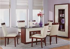 Sofia Vergara Savona Ivory 5 Pc Rectangle Dining Room With Glass Top Dining Room Sets Dining Room Design Minimalist Dining Room