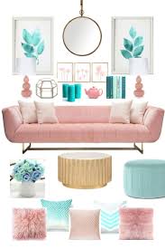 Home Decor And Furniture In Teal And Blush Pink Pink Living Room Teal Rooms Teal Room Decor
