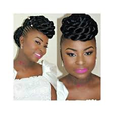 If you have longer hair, consider pulling the front section back and up, while leaving the rest of it down. African Bride Hair Style Nicely Done Natural Hair Styles Natural Hair Bun Styles Bride Hairstyles