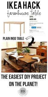 Ikea Hack Build A Farmhouse Table The Easy Way Build A Farmhouse Table Ikea Diy Diy Ikea Hacks