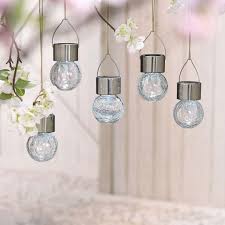 Solarleuchte Glasballe Zum Hangen 5 Tlg Gartenleuchten Garten Solarleuchten Gartenleuchten Gartenlampe Kugel