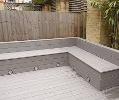 Composite Deck Built Ins Garden Seating Deck Garden Deck Seating